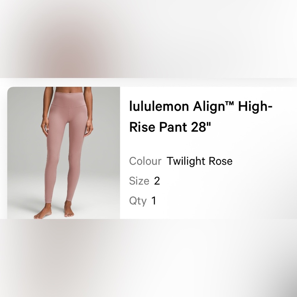 Lululemon Align High-Rise Pant in Twilight Rose